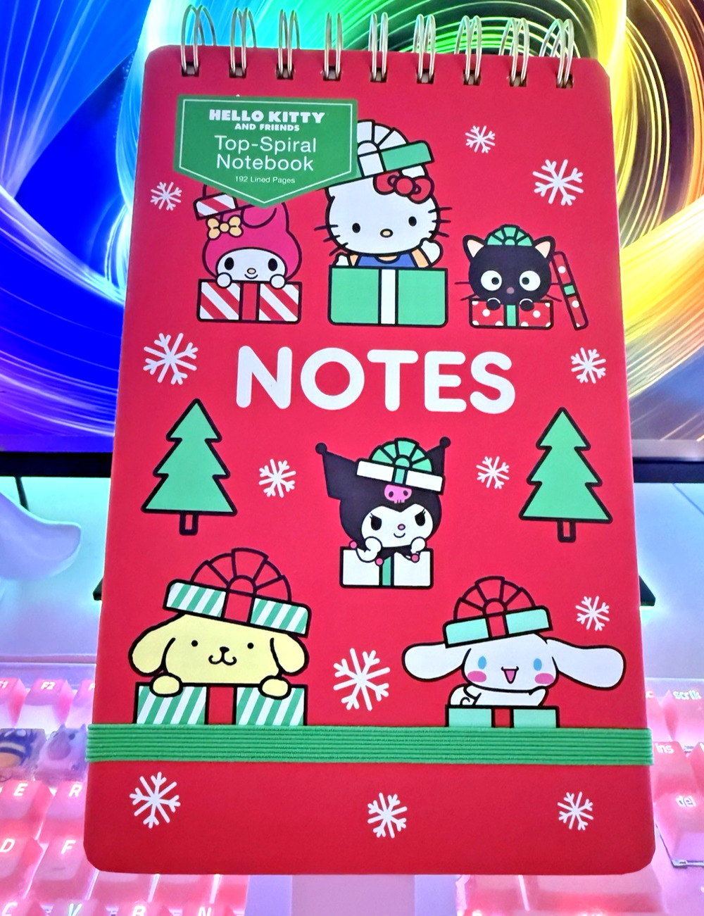 Hello Kitty & Friends Christmas Notebook Top Spiral Presents Notes 2024 Sanrio